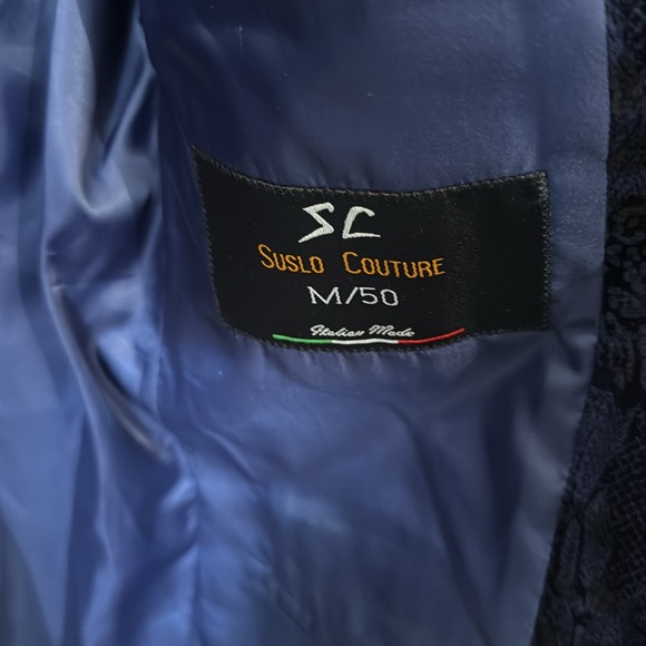 Suslo Couture Blue Suit Top - Picture 4 of 4